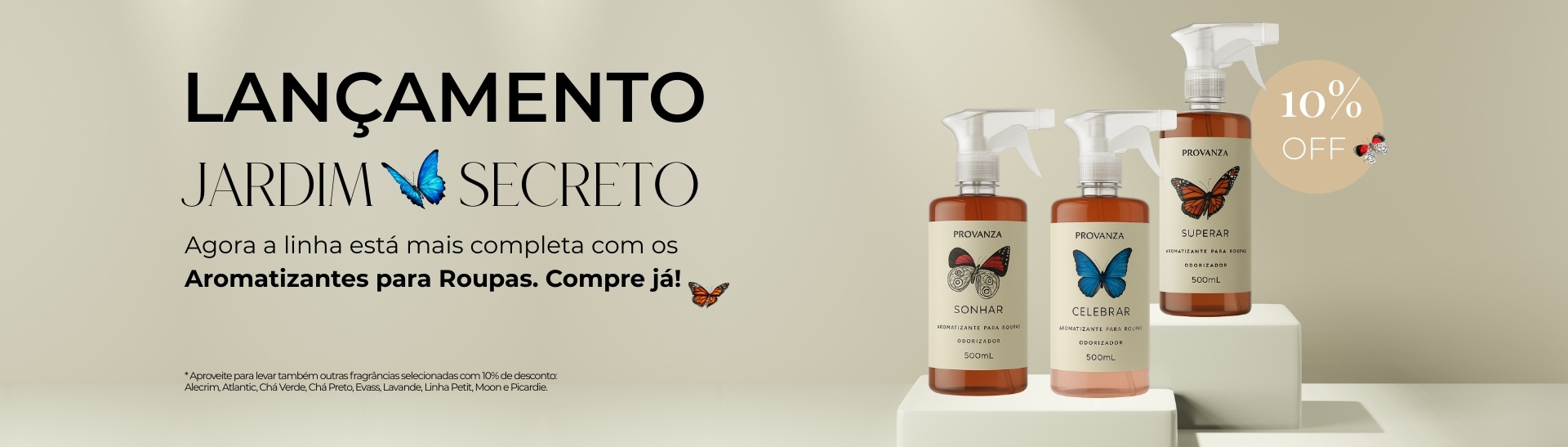 Aromatizante de Roupas - Jardim Secreto